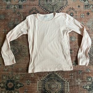 LESET | Pointelle Slim Fit Long Sleeve | Blush | Medium